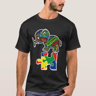 Autisme Elephant Autistic Awareness Day Maand T-sh T-shirt
