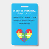 Autisme en ADHD Lanyard Neurodivergente ID Badge (Achterkant)