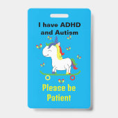 Autisme en ADHD Lanyard Neurodivergente ID Badge (Voorzijde)