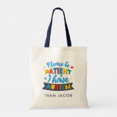 Autisme Familie Matching Aangepast Tote Bag (Achterkant)