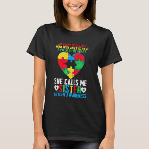 Autisme Familie Ondersteuning Ze Noemt Me Zus Auti T-shirt
