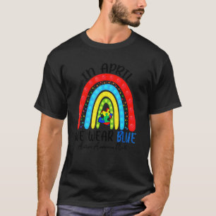 Autisme Fidget Regenboog In April dragen we Blauw T-shirt