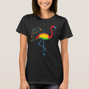 Autisme Flamingo Color Puzzle Kindness Au T-shirt