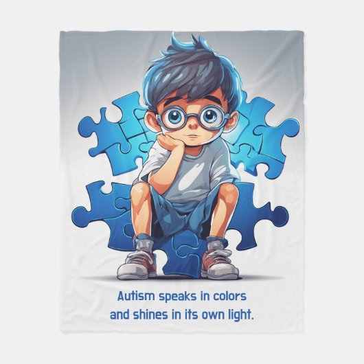 autisme fleece deken (Voorkant)