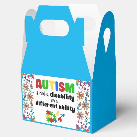 Autisme - Gable Favor Box Bedankdoosjes (Geopend)