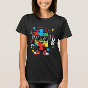 Autisme gamer puzzel hoofdtelefoon bewustzijn game t-shirt