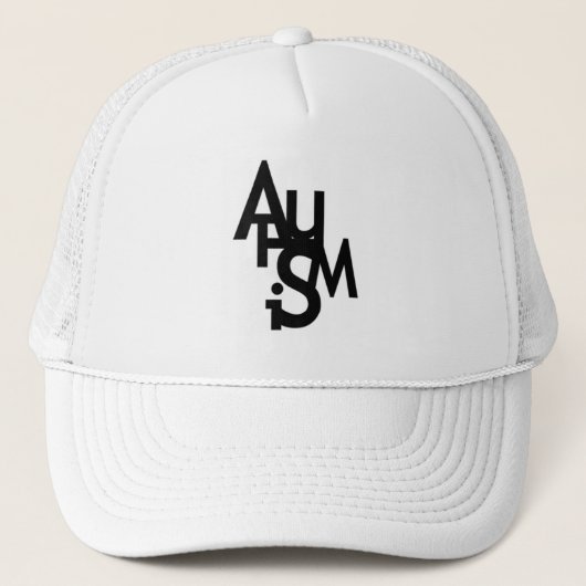 Autisme (gebluste letters) trucker pet (Voorkant)