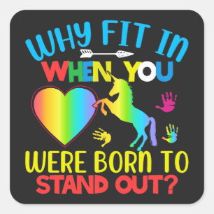 Autisme, gedragsproblemen overwinnen vierkante sticker