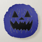 Autisme-geïnspireerde Jack-o'-Lantern Halloween Rond Kussen (Voorkant)