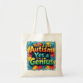 Autisme genie tote bag