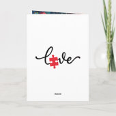 Autisme gevouwen Wenskaart Kaart (Achterkant)