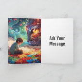 Autisme gevouwen Wenskaart Kaart (Binnen)