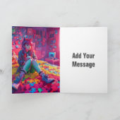 Autisme gevouwen Wenskaart Kaart (Binnen)