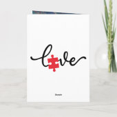 Autisme gevouwen Wenskaart Kaart (Achterkant)