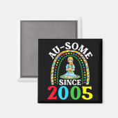 Autisme Geweldig Ausome Sinds 2005 Gefeliciteerd 2 Magneet (Voorkant / Achterkant)