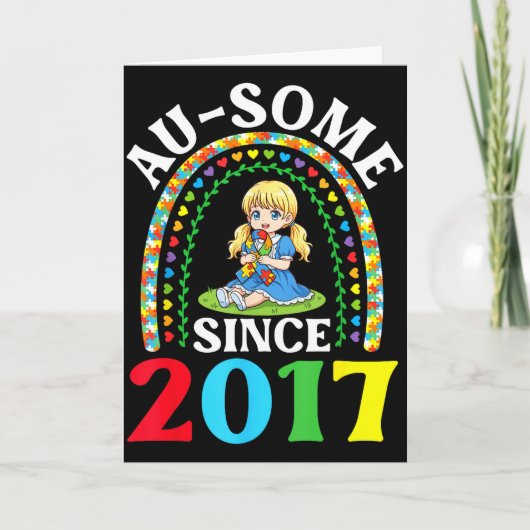 Autisme Geweldig Ausome Sinds 2017 Bewustzijn 9e G Kaart (Voorkant)