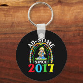 Autisme Geweldig Ausome Sinds 2017 Bewustzijn 9e G Sleutelhanger (Voorkant)