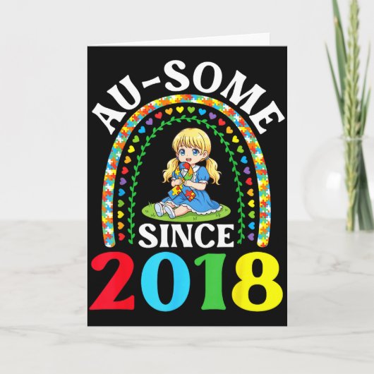 Autisme Geweldig Ausome Sinds 2018 Bewustzijn 8e G Kaart (Voorkant)