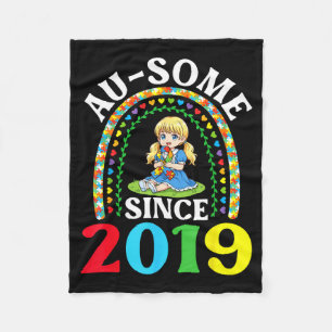 Autisme Geweldig Ausome Sinds 2019 Bewustzijn 7e G Fleece Deken