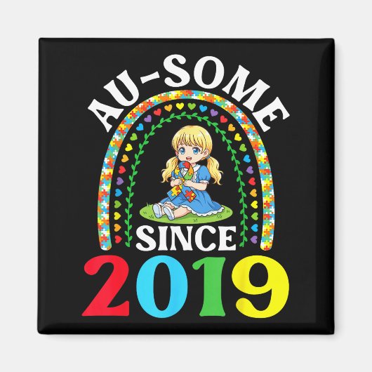 Autisme Geweldig Ausome Sinds 2019 Bewustzijn 7e G Magneet (Voorkant)