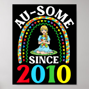 Autisme geweldig sinds 2010 gelukkig 16e poster