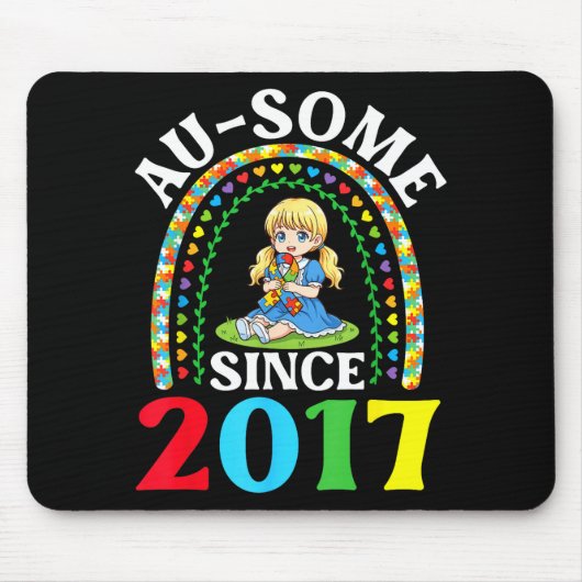 Autisme geweldig sinds 2017 bewustzijn 9e muismat (Voorkant)