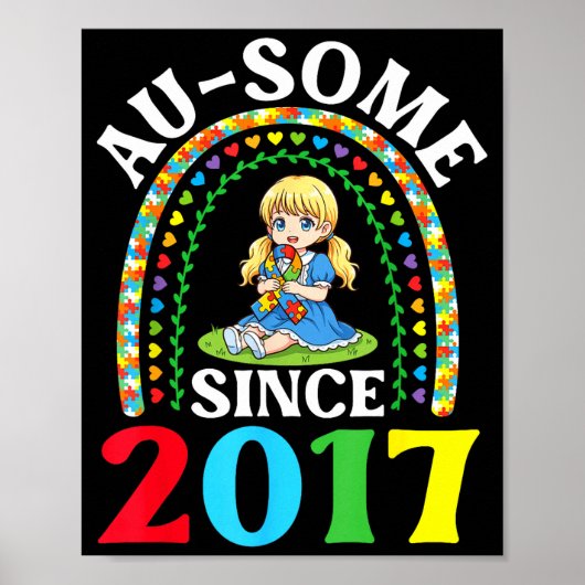 Autisme geweldig sinds 2017 bewustzijn 9e poster (Voorkant)