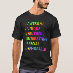 Autisme Geweldig Uniek Speciaal Autisme Bewustzijn T-shirt