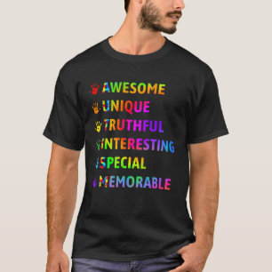 Autisme Geweldig Uniek Speciaal Autisme Bewustzijn T-shirt
