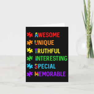 Autisme Geweldige Unieke Special Autism Awareness Kaart