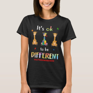 Autisme Giraffe OK om anders bewustzijn Mannen BO T-shirt