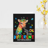 Autisme Giraffe Vrouwen Kinderen dat het oké is om Kaart (Gele Bloem)