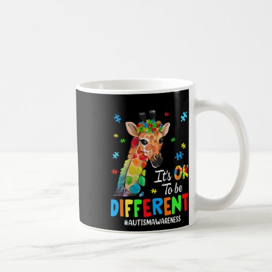 Autisme Giraffe Vrouwen Kinderen dat het oké is om Koffiemok (Rechts)