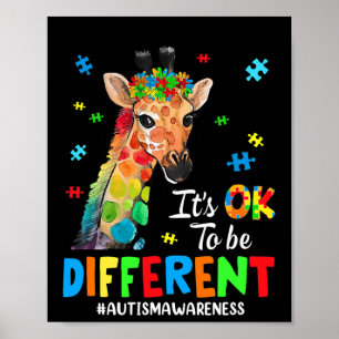 Autisme Giraffe Vrouwen Kinderen dat het oké is om Poster