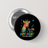 Autisme Giraffe Vrouwen Kinderen dat het oké is om Ronde Button 5,7 Cm (Voorkant /achterkant)