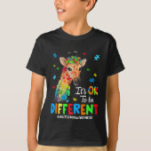 Autisme Giraffe Vrouwen Kinderen dat het oké is om T-shirt (Voorkant)