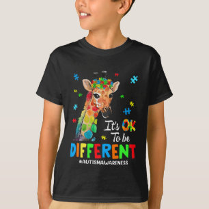 Autisme Giraffe Vrouwen Kinderen dat het oké is om T-shirt