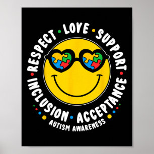 Autisme Glimlach Gezicht Mannen Vrouwen Jongens Me Poster