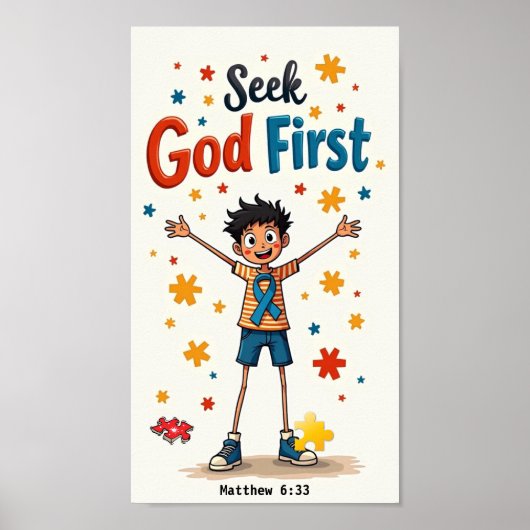 Autisme / God zoeken eerst Poster (Voorkant)