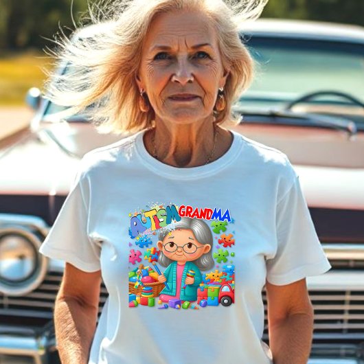 Autisme GrandMa - Speelgoed - Autisme Bewustzijn T-shirt