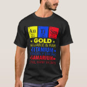 Autisme-Grappig Goud Titanium Samarium Autisme Awa T-shirt (Voorkant)