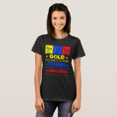 Autisme-Grappig Goud Titanium Samarium Autisme Awa T-shirt (Voorkant volledig)