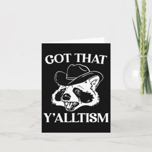 Autisme Grappig Kreeg dat Y'alltism Shirt Meme Aut Kaart