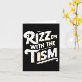 Autisme Grappig Rizz Em met de Tism Meme Au Kaart (Gele Bloem)