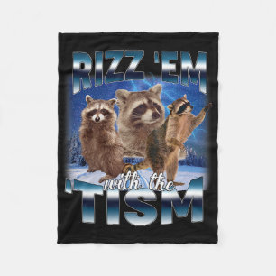 Autisme Grappig Rizz EM met de Tism Meme Autistic Fleece Deken
