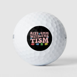 Autisme Grappig Rizz EM met de Tism Meme Autistic Golfballen