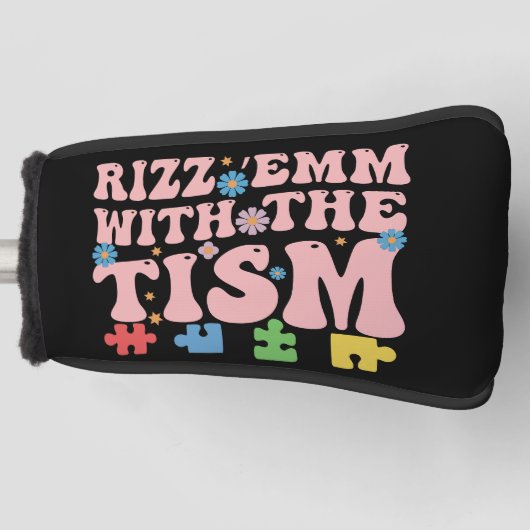 Autisme Grappig Rizz EM met de Tism Meme Autistic Golfheadcover (Voorkant)