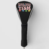 Autisme Grappig Rizz EM met de Tism Meme Autistic Golfheadcover (Voorkant)