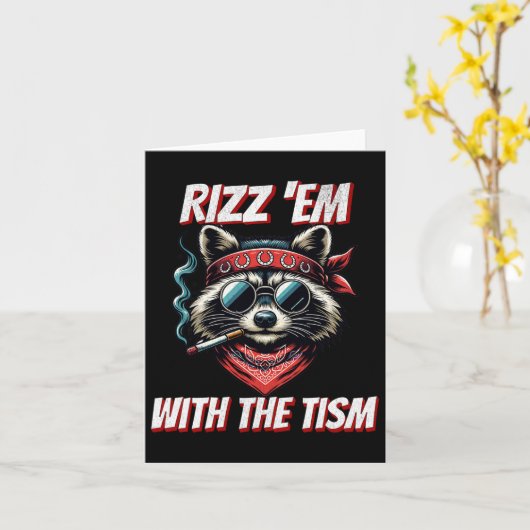 Autisme Grappig Rizz EM met de Tism Meme Autistic  Kaart (Gele Bloem)