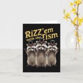Autisme Grappig Rizz EM met de Tism Meme Autistic  Kaart (Gele Bloem)
